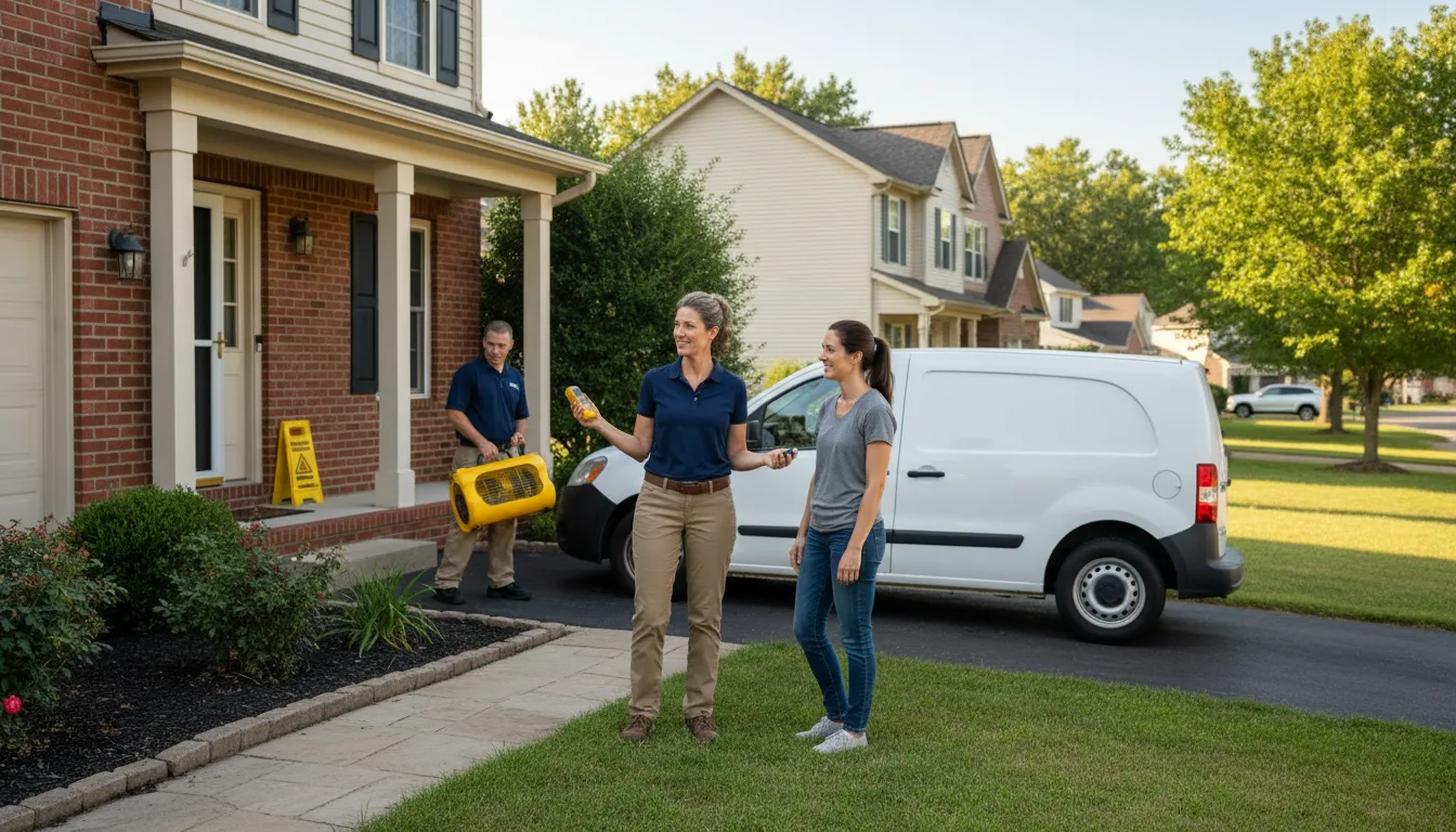 Residential water damage restoration in Blue Springs, NE